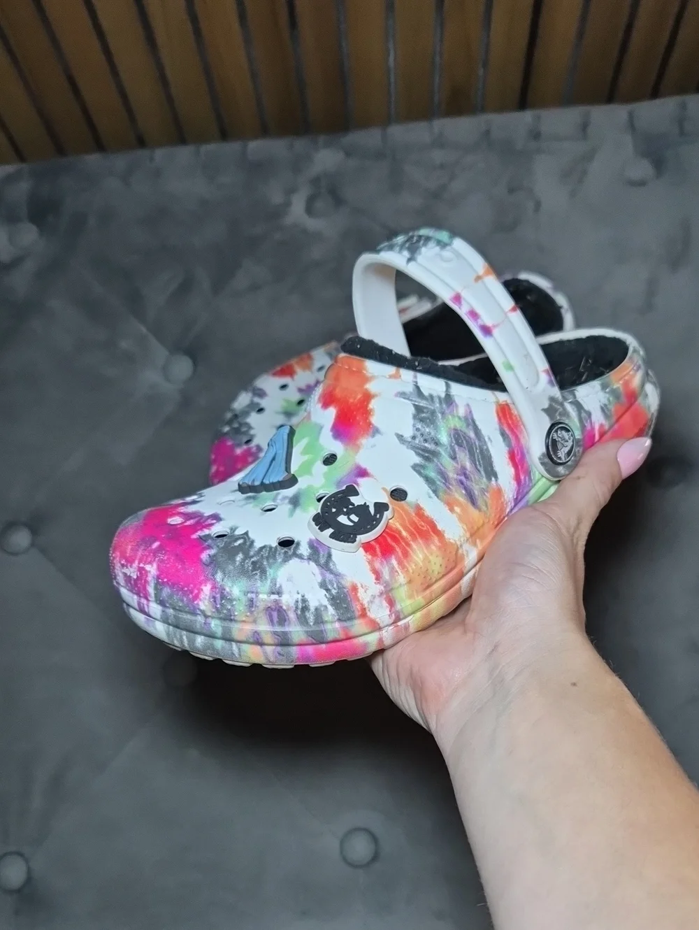 Kids Tie-Dye Clog Sandals - White Multicolor J 3